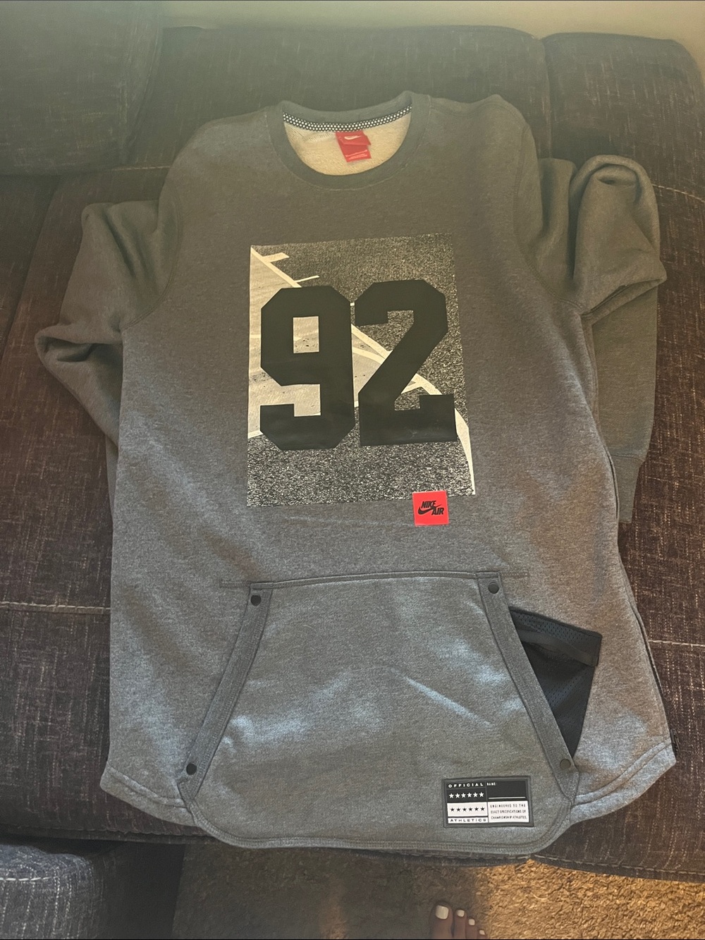 Nike Gray '92 Graphic Pullover Hoodie